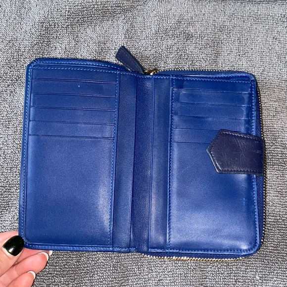 Longchamp Blue Leather Zip Wallet - Picture 5 of 11